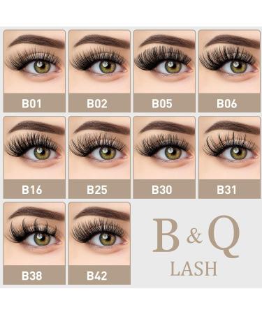 B&Q Eyelash Extension Kit B25 - 72Pcs Thin Band Cluster Lashes DIY Kit with Tweezers and Lash Bond (D-8-16 MIX) - Individual Lashes Cluster Kit - Buy Online on GoSupps.com