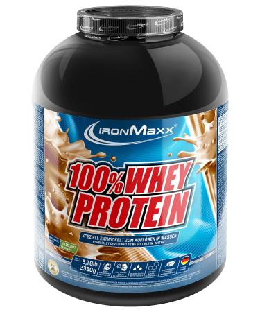 Ironmaxx 100% whey protein powder - hazelnut 2.35kg can |Suck -reduced water -soluble protein powder from whey protein |many different flavors - Buy Online on GoSupps.com