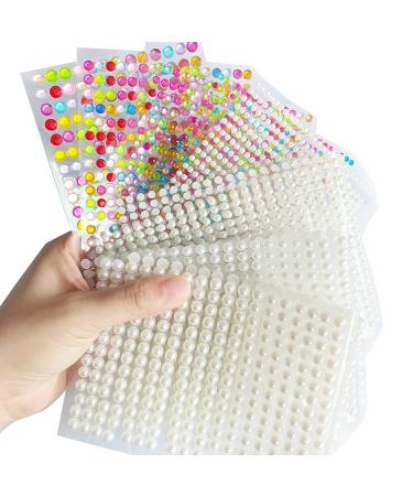 AddFavor White Pearl Rhinestone Gems Stickers - Self-Adhesive DIY Makeup & Craft Accessories - Buy Online on GoSupps.com