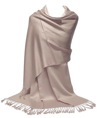 GFM Smooth Shiny Surface Pashmina Style Scarf (L9) .L9-chmpg-nude Beige