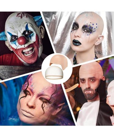 Halloween Bald Cap Bald Skin Thick Rubber Head Cap Wig Fancy Dress Cosplay Hat Costume Accessories for Kids Adults - Buy Online on GoSupps.com