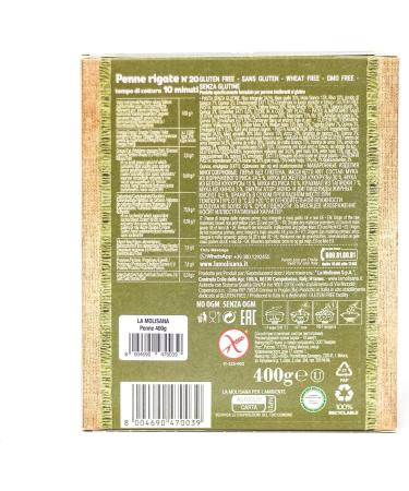  Italian Gourmet E.R. La Molisana Penne Rigate n. 20 Gluten-Free Pasta with Rice Corn and Quinoa Gluten-Free 400 g + Italian Gourmet Pulp 400 g - Buy Online on GoSupps.com