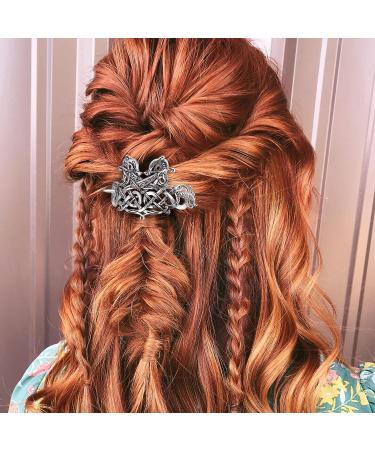Noverlife 5PCS Celtic Hairpins - Vintage Silver Viking Hair Clips for Girls and Women - Buy Online on GoSupps.com