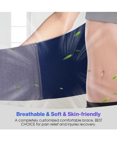 Professional Adjustable Lumbar Support Orthosis for Lower Back Pain Relief - Waist Wrap Girdle with Spring Stabilizers for Injuries Herniated Disc & Sciatica - Blue XX - Buy Online on GoSupps.com