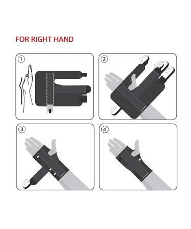 Pro Stabilizing Wrist Brace for Pain Relief - Adjustable Right Hand Support | One Size Fits Most - International Shipping - Buy Online on GoSupps.com