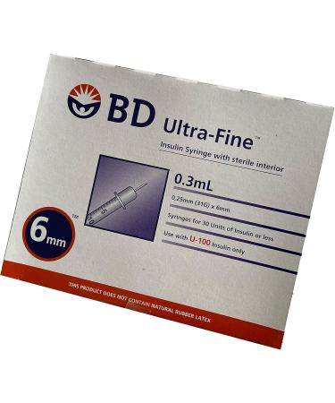 Buy BD Ultra-Fine Insulin Syringes 31G 3/10cc 6mm - 90/bx | Fast International Shipping - Buy Online on GoSupps.com
