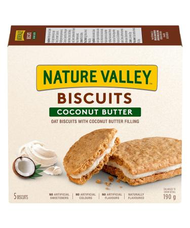 Nature Valley Coconut Butter Biscuits 5 ct 190g/7.8oz Box - Imported from Canada - Buy Online on GoSupps.com
