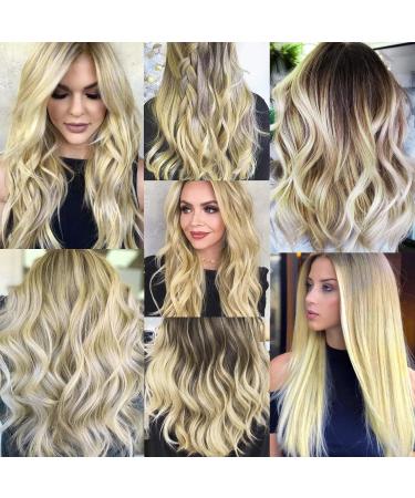 Blonde Clip In Hair Extensions - 22 Inch, Colorful Straight Hair for Party Highlights - 10pcs Set - Buy Online on GoSupps.com