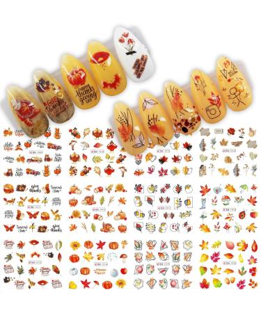 Fall Leaf Nail Art Stickers - Cute Maple Leaf Decals for Autumn & Thanksgiving Nail Art | LPOODDNU - Buy Online on GoSupps.com