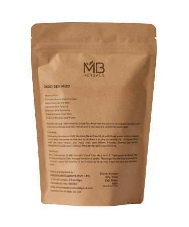 MB Herbals Dead Sea Mud 227g - Nourishing Exfoliating Clay Powder for Skin Detoxification - Buy Online on GoSupps.com