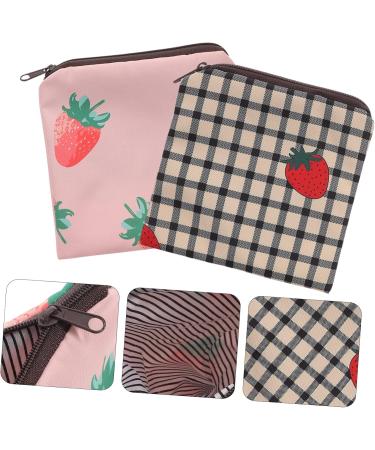 Buy Sewoart 2-Piece Women's Bandage Bag & Menstrual Tap Container - Stylish Tampon Organizer | Multifunctional 13x13cm Ladies Pockets - Buy Online on GoSupps.com