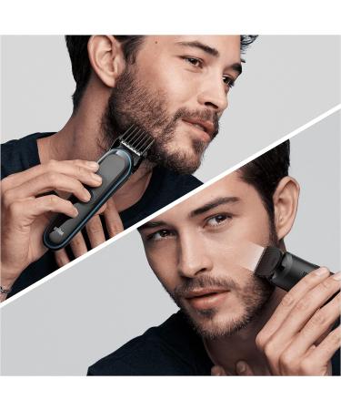Braun 7-in-1 All-In-One Male Grooming Kit - MGK3245 Black/Blue Razor - Gifts For Men UK - 5 Attachments - Buy Online on GoSupps.com