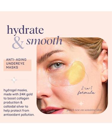 SpaLife Beauty Anti-Aging Under Eye Masks - 24K Gold Hydrogel Eye Patches for Fine Lines & Dullness - 24 Pairs Skincare Treatment - Buy Online on GoSupps.com