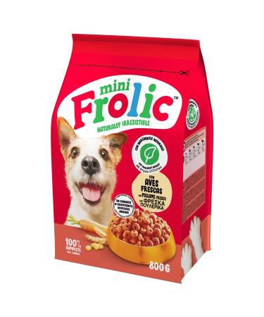 Frolic Mini Crunchy Dog Food Dry Poultry Flavor 5 Bags of 800g