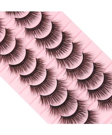 Suhome F02 Cat Eye False Eyelashes - 10 Pairs Lightweight Fluffy Wispy Faux Mink Lashes for Natural Look (12-15mm) - Buy Online on GoSupps.com