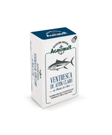 Agromar - Ventresca de At n Claro - Tuna fillets from Yellofin Tuna in olive oil (1 x 115gr)