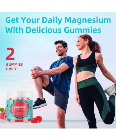 90 Count Magnesium Glycinate Gummies 400 mg - Sugar Free Magnesium Supplement for Adults with Glycinate & Malate L-Theanine Ashwagandha Zinc Vitamin B6 & D3 Supports Relaxation & Sleep Raspberry 90 Count (Pack of 1) - Buy Online on GoSupps.com