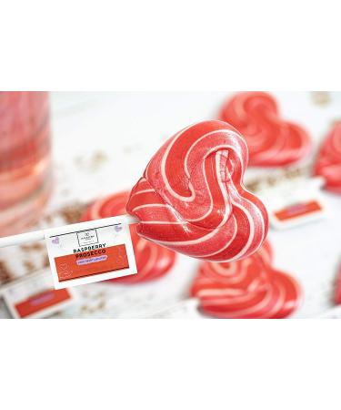 Raspberry Bellini Love Heart Lollipops (2) - Buy Online on GoSupps.com
