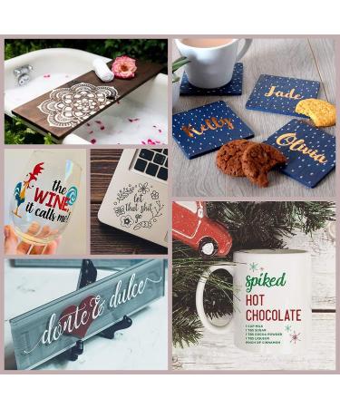 HTVRONT Black Permanent Vinyl Roll - 12 x 50 FT Adhesive Sheets for Cricut, Silhouette, Cameo - Glossy Black - Buy Online on GoSupps.com