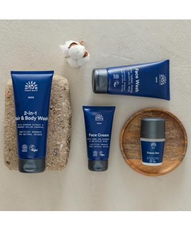 Urtekram - Men's Face Cream - With Cork Oak Extract - Long Lasting Hydration - Suitable For Sensitive Skin & Helps Against Post Shave Irritation - 75ml Vegan Organic Natural Origin - Buy Online on GoSupps.com