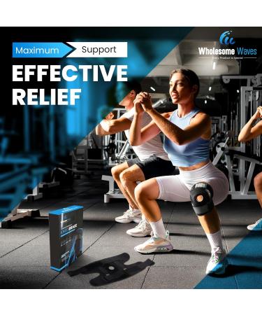 Maximum Knee Pain Support Brace for Men & Women - Patella Gel Pads Side Stabilizers ACL Support for Meniscus Tear Running Arthritis Recovery - Buy Online on GoSupps.com