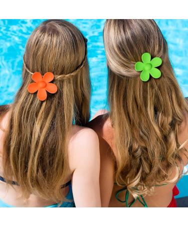 Tyfthui 8-Piece Matte Daisy Hair Claw Clips Set - Non-Slip Strong Hold Hair Accessories for Women & Girls - 8 Colors Cute Flower Hair Clips - Perfect Gift | Color A - Buy Online on GoSupps.com