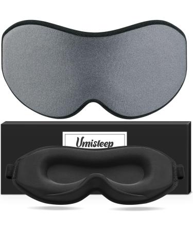 Umisleep Upgraded 3D Sleep Mask for Side Sleepers - Ultra Soft Comfort - Adjustable Strap - Gray - Buy Online on GoSupps.com