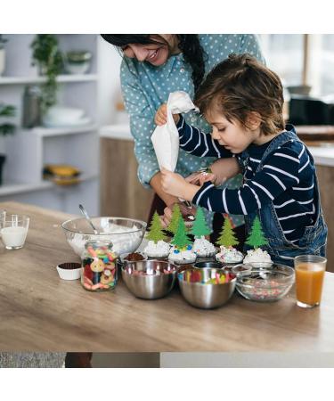 Rsstarxi 24 Pack Christmas Tree Cupcake Toppers Glitter Watercolor Assorted Xmas Green Christmas Cupcake Picks for Winter Holiday Baby Shower Birthday Christmas Party Cake Decorations Design 22 - Buy Online on GoSupps.com