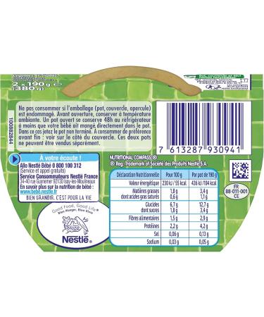 Nestl B b - P'tite Recette Bio Plat complet L gumes du Pot au Feu Bio - d s 8 mois - 2 x 190g L gumes du Pot au Feu Bio 2x190g - Buy Online on GoSupps.com