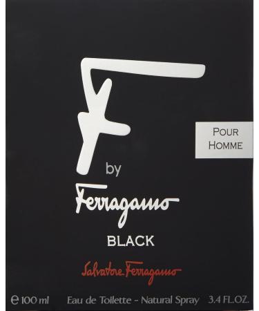 Salvatore Ferragamo Black For Men Eau De Toilette Natural Spray 3.4 Fl Oz/100 ml - Buy Online on GoSupps.com