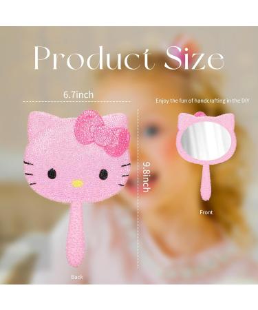 Shop Ocomuan Kitty Birthday Party Favors | Handmade Crystals Handheld Makeup Mirror - Perfect DIY Gift for Girls & Women - Buy Online on GoSupps.com