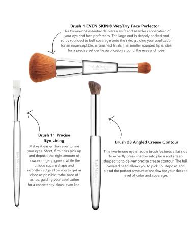 Trish McEvoy Women's Brush 23 - Petite Angled Crease Contour | 1 Count | Ideal for Precise Makeup Application - Shop Internationally - Buy Online on GoSupps.com