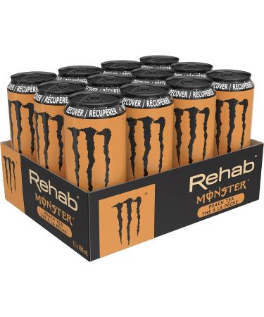 Monster Energy Rehab Peach Tea 458mL Cans Pack of 12 - Buy Online on GoSupps.com