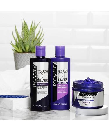 PROVOKE Touch Of Silver Brightening Purple Shampoo & Conditioner 400ml - Neutralizes Yellow & Orange Tones - Infused with Violet & Blue Pigments - Buy Online on GoSupps.com