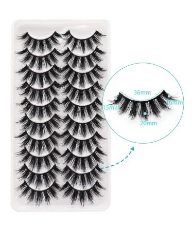 Losha Lashes Natural Look Fluffy Faux Mink 3D07 False Eyelashes - Reusable 10 Pairs Pack - Buy Online on GoSupps.com