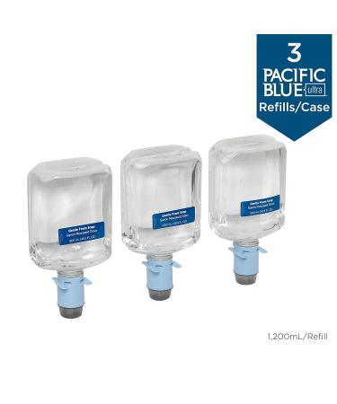 GP PRO Pacific Blue Ultra Automated Touchless Foam Hand Soap Dispenser Refill - Dye and Fragrance Free - 3 Refills, 1200 mL Each - 40.5 Fl Oz (Pack of 3) - Buy Online on GoSupps.com