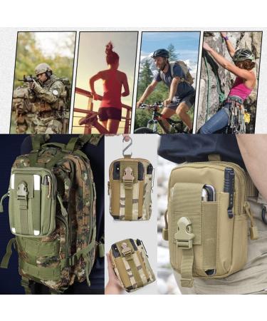 ZhaoCo Tactical Waist Bags | Nylon Military MOLLE EDC Cell Phone Pouch for Camping Hiking & Travel - Black - Buy Online on GoSupps.com