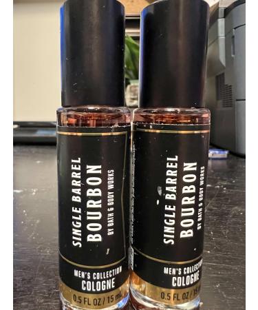 2 bath body works Men's Collection 0.5fl oz. / 15ml. Mini Cologne 2-Pack travel size (Single Barrel Bourbon Cologne)