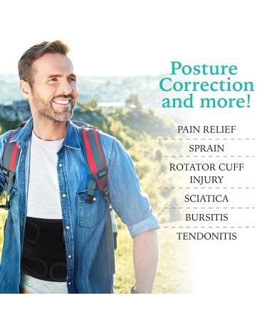 Posture Corrector & Adjustable Back Brace | Back Pain Relief & Support | Improve Posture & Muscle Memory - Buy Online on GoSupps.com