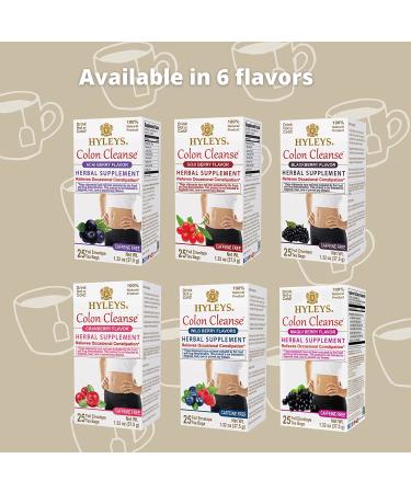 Hyleys Tea Colon Cleanse - Wild Berry, Caffeine-Free, 25 Bags (1.32 oz) | Detox & Digest - Buy Online on GoSupps.com