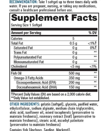 Nature's Way Super Fisol Fish Oil | Enteric Coated 180 Softgels - Premium Omega-3 Supplement - Buy Online on GoSupps.com