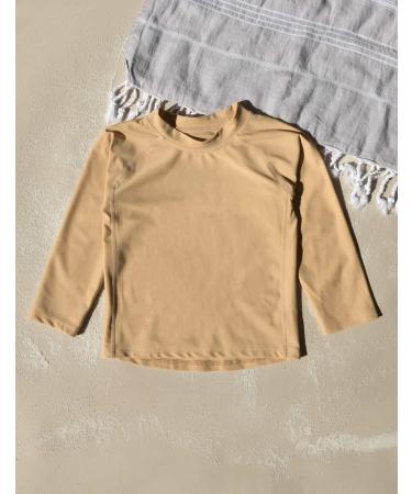 Leveret Long Sleeve Baby Swim Shirt UPF 50+ Rash Guard for Boys and Girls (12M-5T) - Beige - Buy Online on GoSupps.com