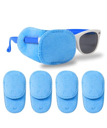 Hifot amblyopia eye flaps children 4 pieces amblyopia children correction orthoptic eye patch medically for Schielens glasses cover eye patch for lazy eyes blue - Buy Online on GoSupps.com
