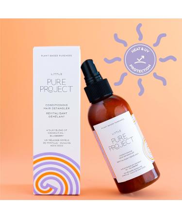 Pure Project Kids Conditioning Hair Detangler Spray - Coconut Oil Silicone-Free Fragrance-Free Heat Protectant - 5 fl. oz. - No More Tangles - Buy Online on GoSupps.com