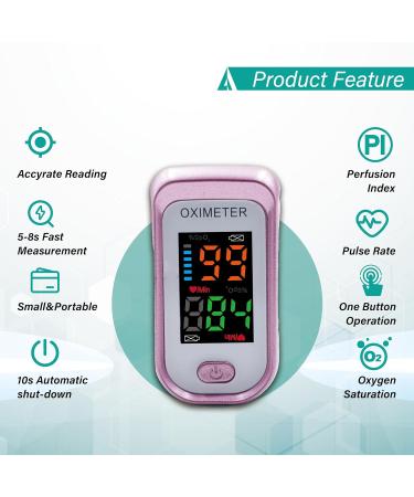 Pulse Oximeter Fingertip - Fast SpO2 & Heart Rate Monitor with Large LED Screen | Oxygen Meter for Sports & Aviation | International Shipping Available - Buy Online on GoSupps.com