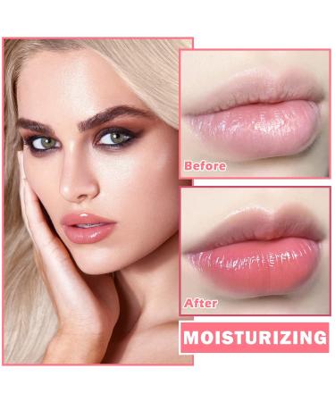 Lip Oil Plumping Hydrating Glow Oil | Non-Sticky Strawberry Lip Gloss & Tint for Dry Lips | Long-Lasting Lip Care - Buy Online on GoSupps.com