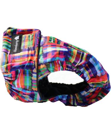 Glenndarcy Female Dog Diapers - Small Waterproof Fabric Pants with 2 Washable Pads | Patchwork Design for Comfort - Buy Online on GoSupps.com