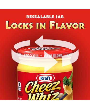 Cheez Whiz Original Cheese Dip 15 oz Jar - Creamy Cheese Sauce - 1 Pack - Buy Online on GoSupps.com