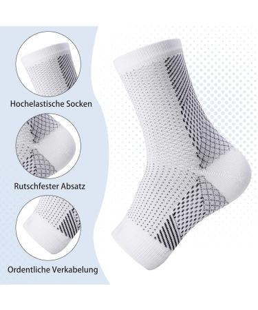 Buy Ortho Compression Socks for Men & Women - 3 Pairs (L-XL) - Ankle Support & Sports - Black & White - International Shipping - Buy Online on GoSupps.com