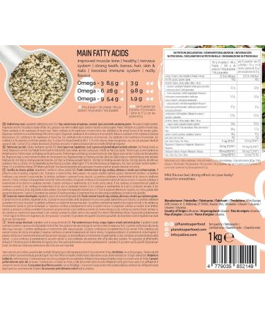 Hulled Hemp Seeds - High Protein & Omega 3, Vegan Keto Diet Friendly, Non-GMO, Gluten-Free - 1kg - Buy Online on GoSupps.com